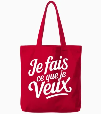 I Do What I Want Tote Bags - Red