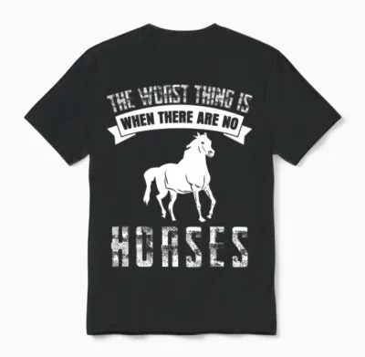 Riding Horse Horses Unisex T-Shirt - Black