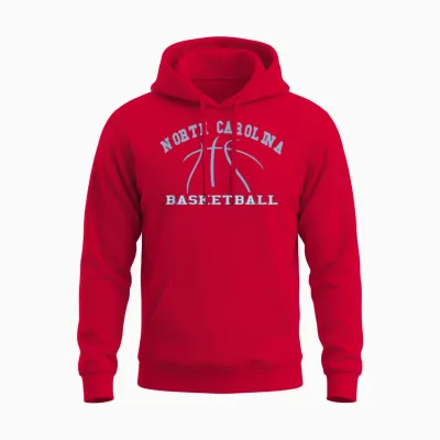 North Carolina Basketball T-Shirts Fan Apparel Hoops Gear Unisex Hoodie - Red