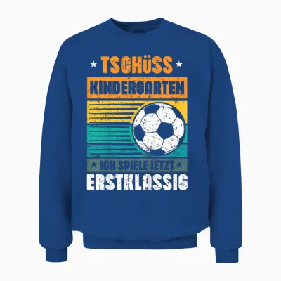 Schulkind Cooles Fussball Junge Schulbeginn Einschulung Unisex Sweatshirt - Royal