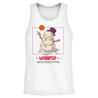 Snowman Melt Cartoon Art — Christmas Gift Unisex Tank Top - White – 2