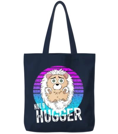 Not a Hugger Tote Bags - Navy