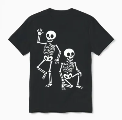 Funny Halloween Trump Skeleton Trump Unisex T-Shirt - Black