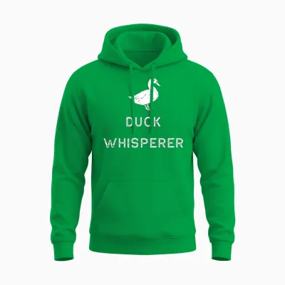 Farming Shirt Duck Whisperer White Cute Gift Farm Country Usa Unisex Hoodie - Irish Green