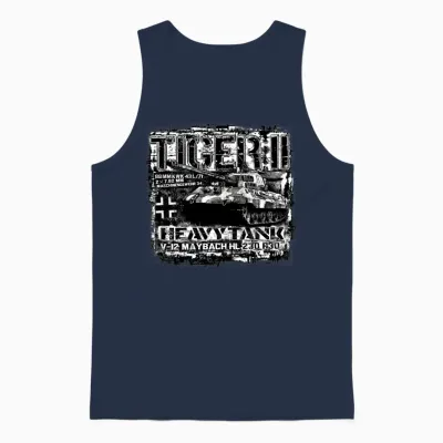 Tiger Ii Unisex Tank Top - Navy