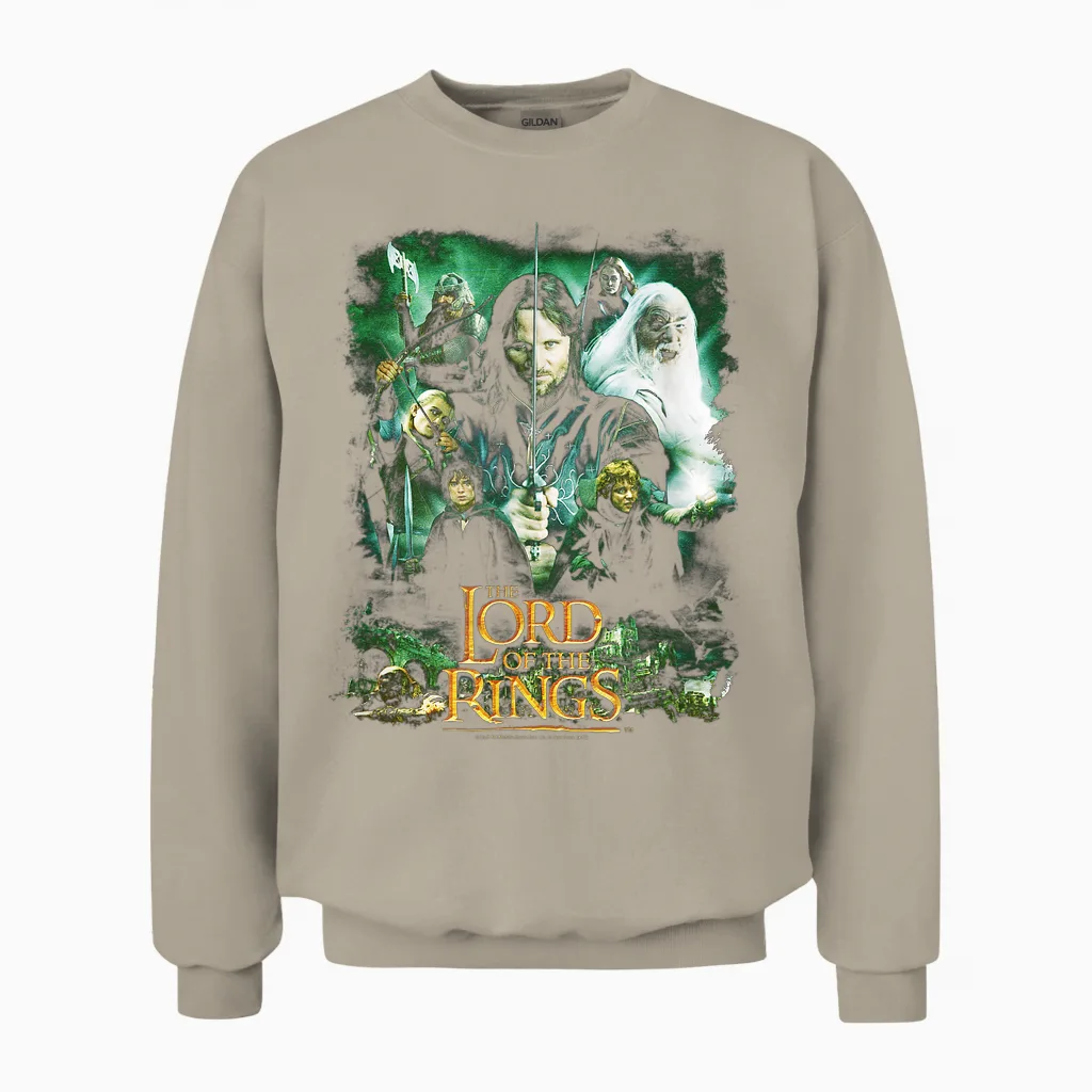Lord of the Rings Hero Group T-Shirt Small Unisex Sweatshirt in Sand