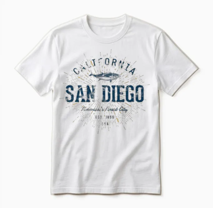 San Diego Unisex T-Shirt in White