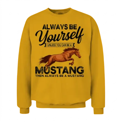 Mustang Horse Unisex Sweatshirt - Gold