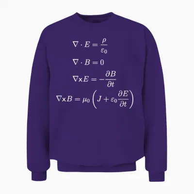 Maxwell's Equations Differential Science and Math T-Shirts Unisex Sweatshirt - Purple