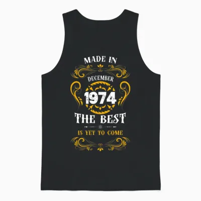 Made in January 1974 the Best Unisex Tank Top - Black