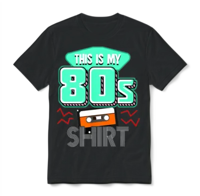 Retro 1980 80s Unisex T-Shirt - Black