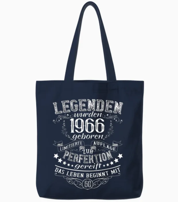 Legenden Wurden 1966 Geboren Das Leben Beginnt Mit 60 Tote Bags in Navy