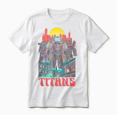 Skibidi Toilet Overload Unisex T-Shirt - White