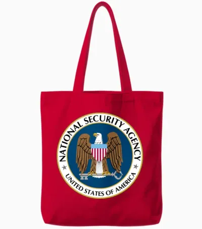National Security Agency Logo Tote Bags - Red