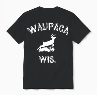 Waupaca Wis Unisex T-Shirt - Black