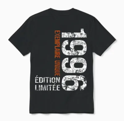 Vintage 1996 Gift 30 Years Man Birthday Humour Unisex T-Shirt - Black