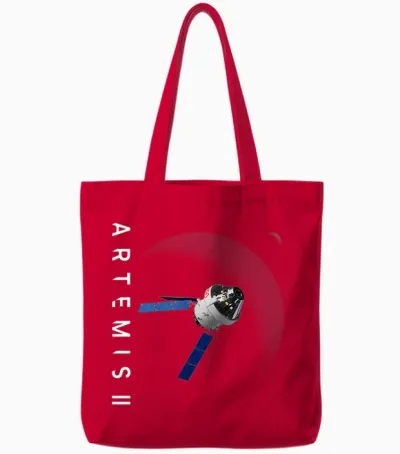 Nasa Artemis Ii Orion Mond Mission Tote Bags - Red