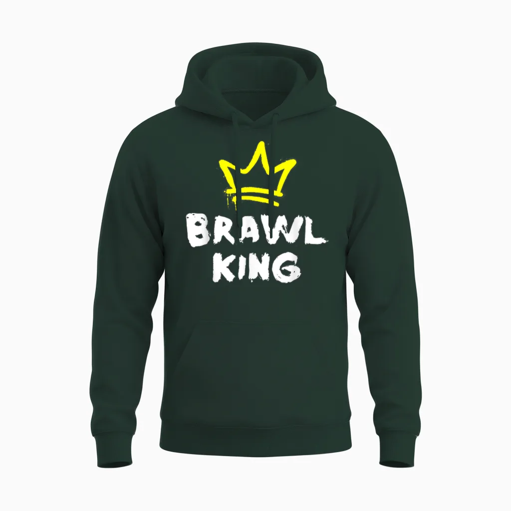 Brawl King Gamer Gaming Brawler Brawl T-Shirt, Black Unisex Hoodie in Forest