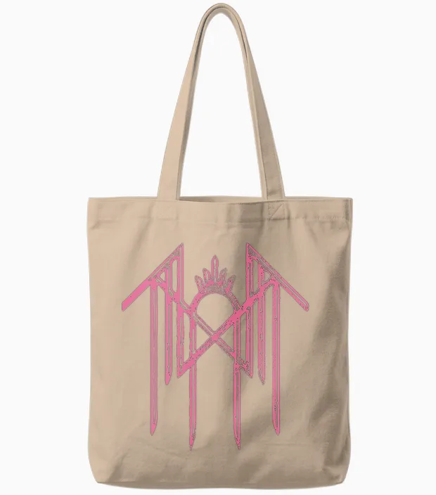 Sleep Token Even in Arcadia Gothic Black Tote Bags in Natural