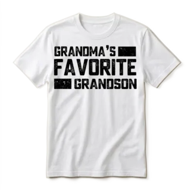 Grandma S Favorite Grandson Unisex T-Shirt - White