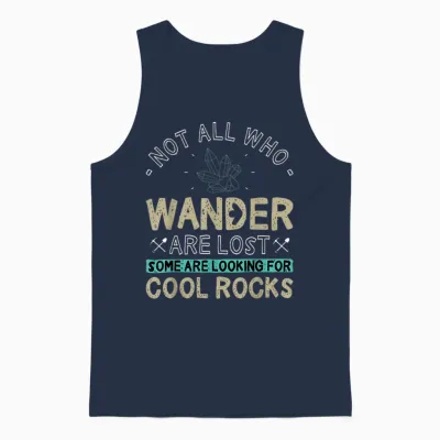 Some Are Looking for Cool Rocks - Geologist Geode Hunter Unisex Tank Top - Navy