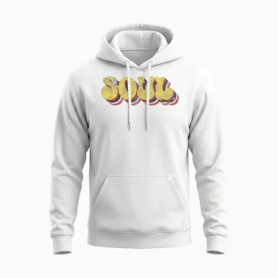 Soul Retro Unisex Hoodie - White