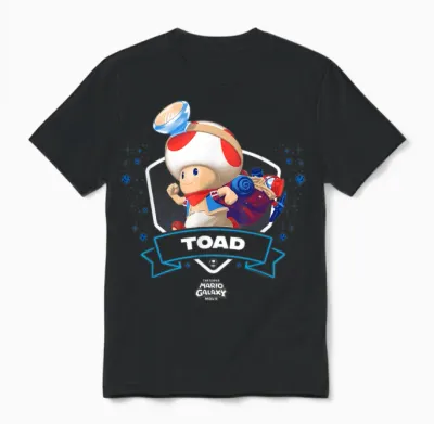 The Super Mario Galaxy Movie Toad Champion Unisex T-Shirt - Black