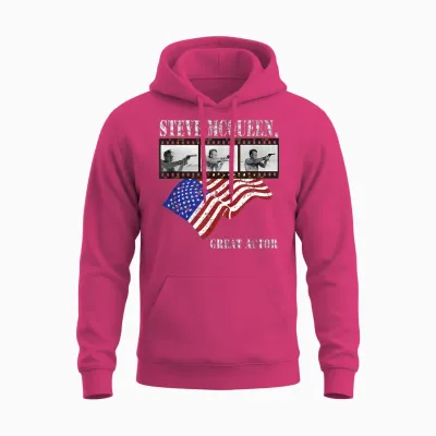 Steve Mcqueen 020 T-Shirt, Black, S Unisex Hoodie - Heliconia