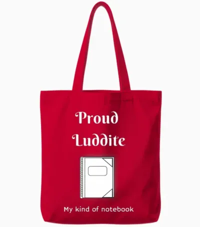 Des Luddites Fiers Comme De Vrais Carnets T-Shirt Haut De Gamme Tote Bags - Red