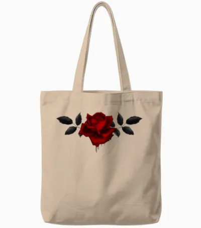 Gothic Rose Tote Bags - Natural