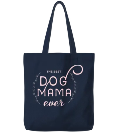 Dog Mom Shirt Dog Mama Gift Dog Lover Tote Bags - Navy