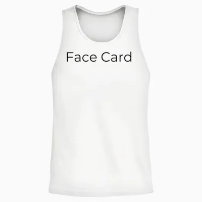 Face Card Unisex Tank Top - White