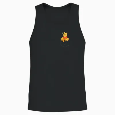 Disney Winnie the Pooh Hunny in My Pocket T-Shirt, Black Unisex Tank Top - Black