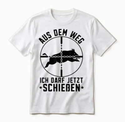 Aus Dem Weg Jagdschein Bestanden Jäger Jagdprüfung Unisex T-Shirt - White