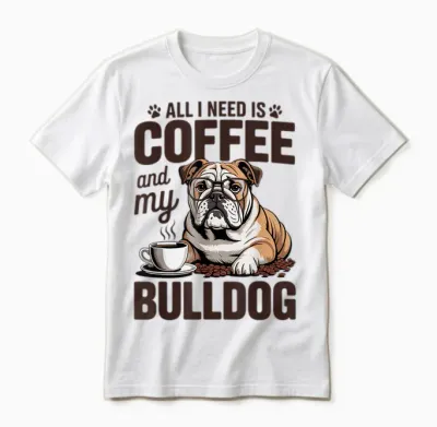 Chien Bouledogue Anglais Unisex T-Shirt - White