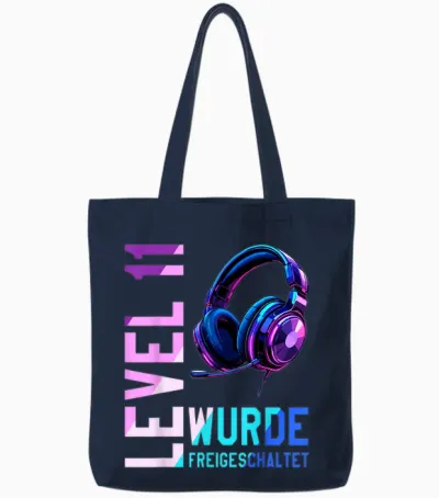 11. Geburtstag Junge Mädchen 11 Jahre Level 11 Tote Bags - Navy