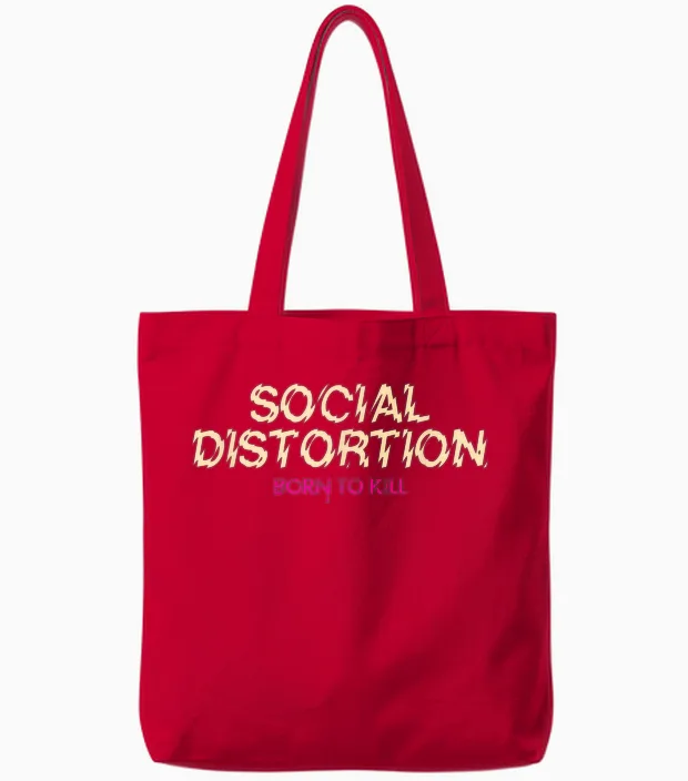 Offizielle Social Distortion Born to Kill Skelly Tote Bags in Red