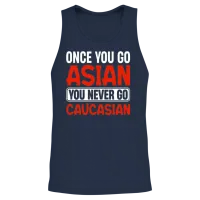 Funny Asian Pride Unisex Tank Top - Navy – 2