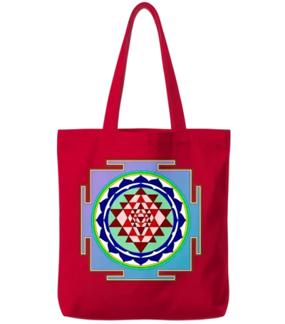 Sri-Yantra Tote Bags - Red