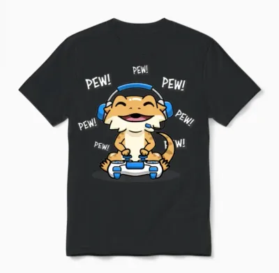 Bearded Dragon Unisex T-Shirt - Black