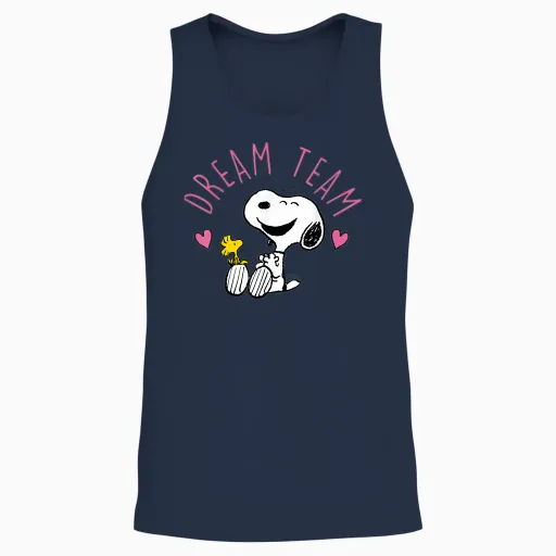 Peanuts - Snoopy Dream Team Unisex Tank Top - Navy