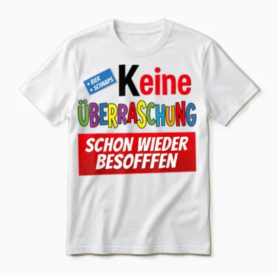 Schon Wieder Besoffen Bier Saufen Beer Keine überraschung Unisex T-Shirt - White