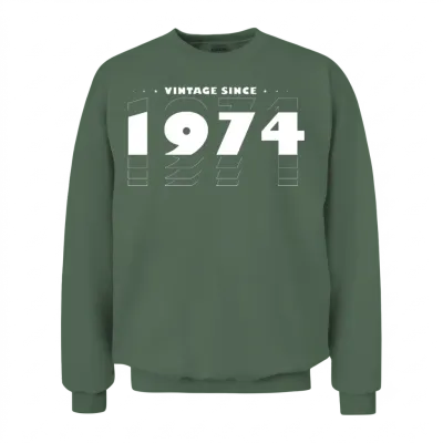 Best of 1974, 51st Birthday Party, Timeless Unisex Sweatshirt - Military Green
