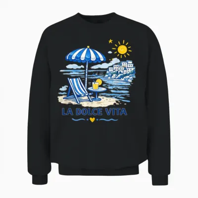 La Dolce Vita Unisex Sweatshirt - Black