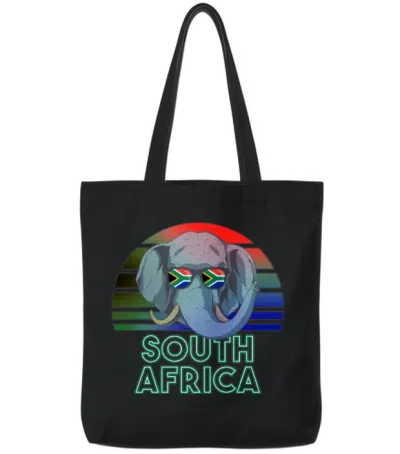 South Africa Tote Bags - Black