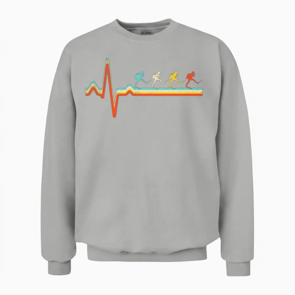 Diving Retro Heartbeat Unisex Sweatshirt in Ash