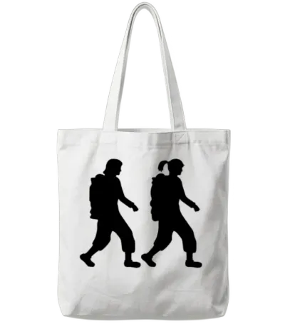 2 Girlfriends Hiking Tote Bags - White