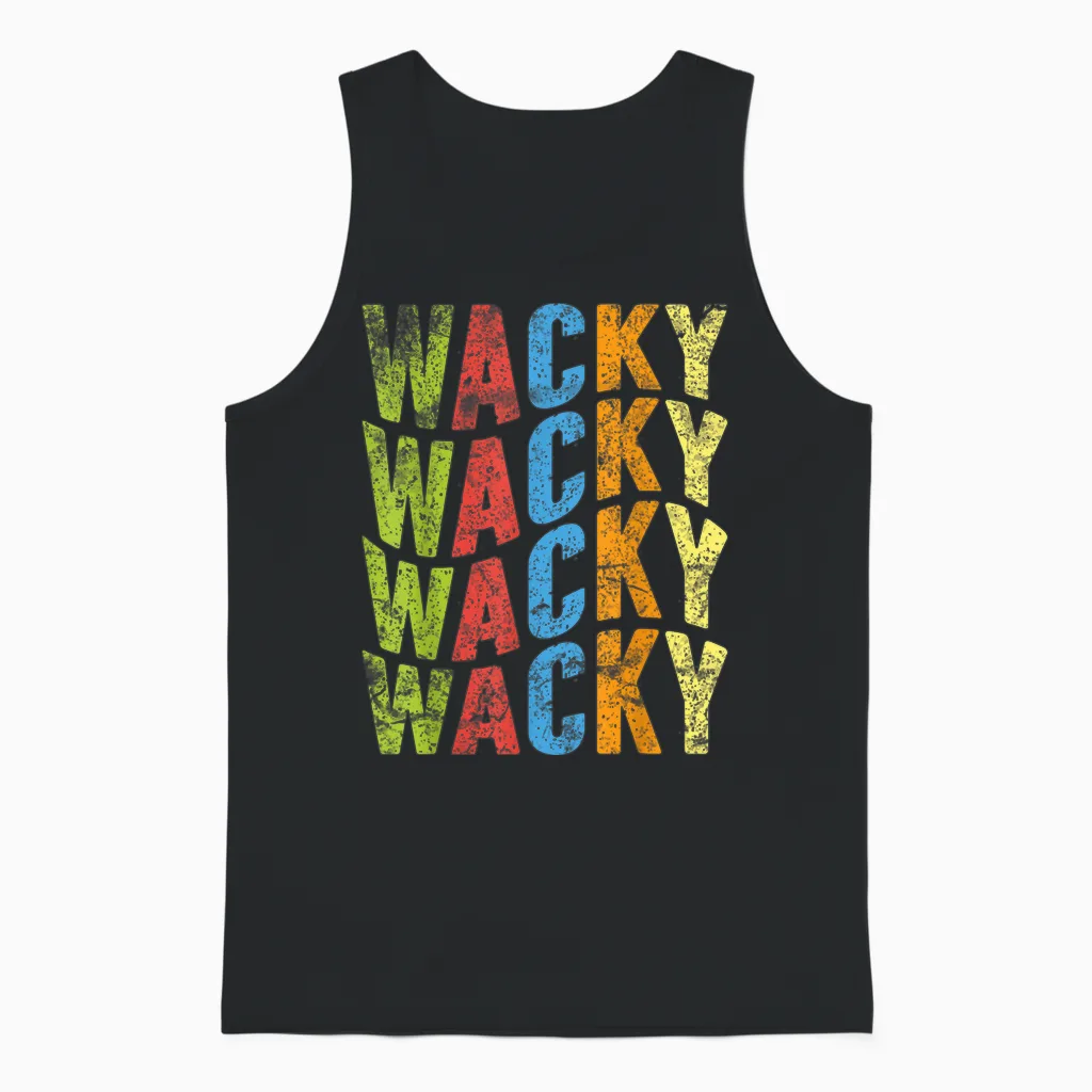 Wacky Costume Mismatch Day Outfit Unisex Tank Top in Black