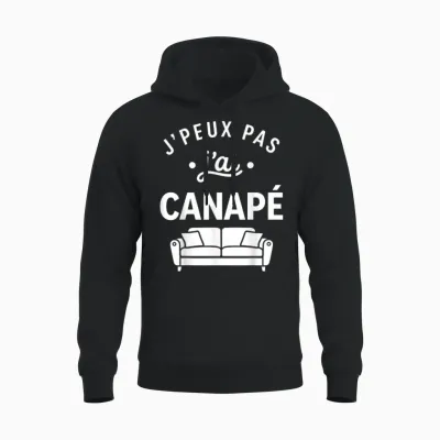 Citation Sieste Humour J'peux Pas J'ai Canapé Unisex Hoodie - Black