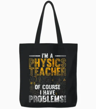 Physics Teacher Physics Tote Bags - Black
